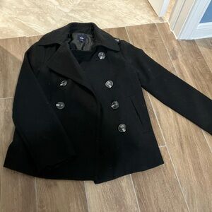 GAP Women's Black Pea Coat